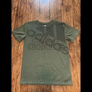 🔥🔥SOLD🔥🔥 Boys Adidas Short Sleeve Tshirt Sz Medium 10 12 Green Logo Drifit